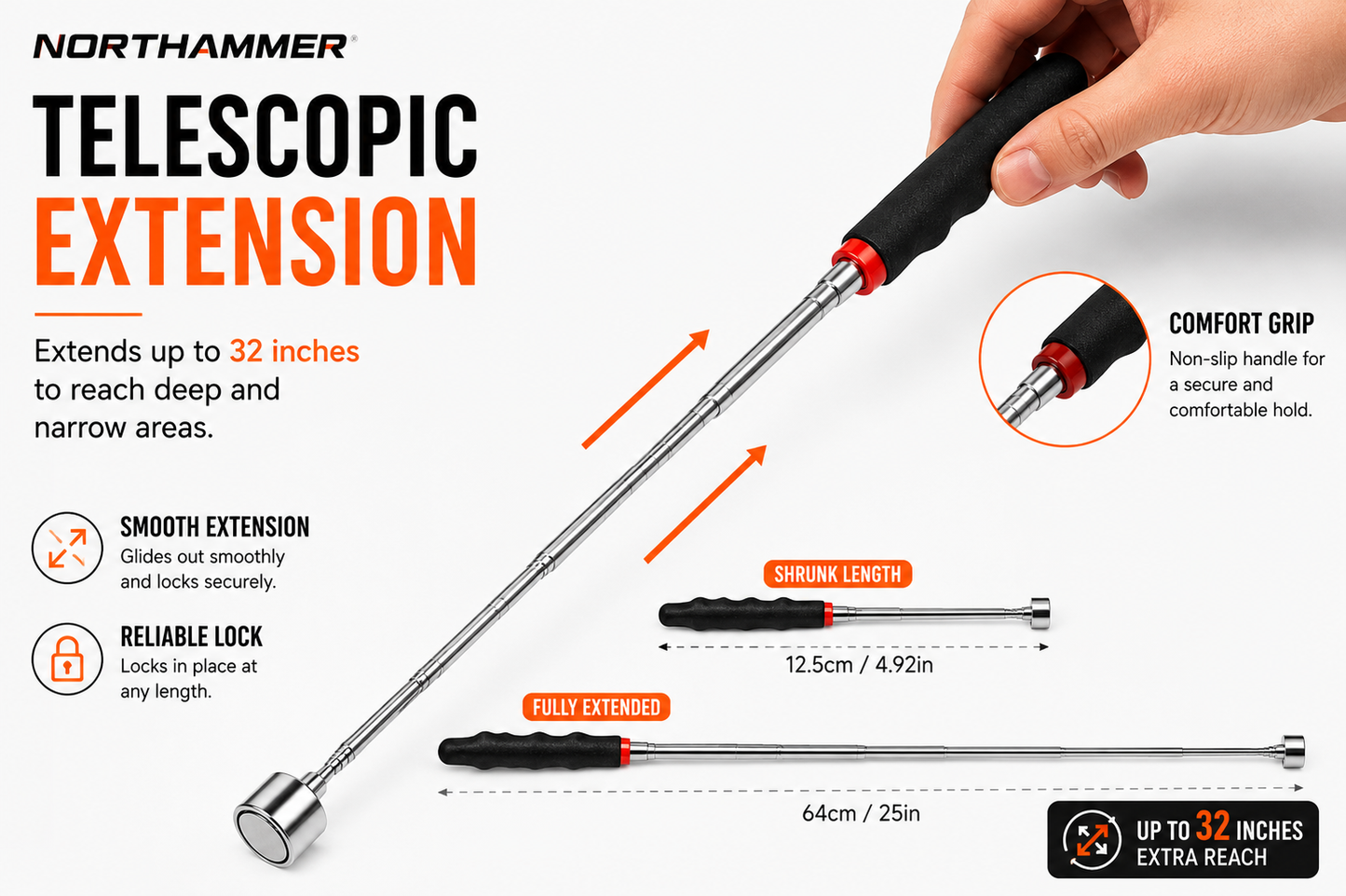 LED Magnetic Pickup Tool