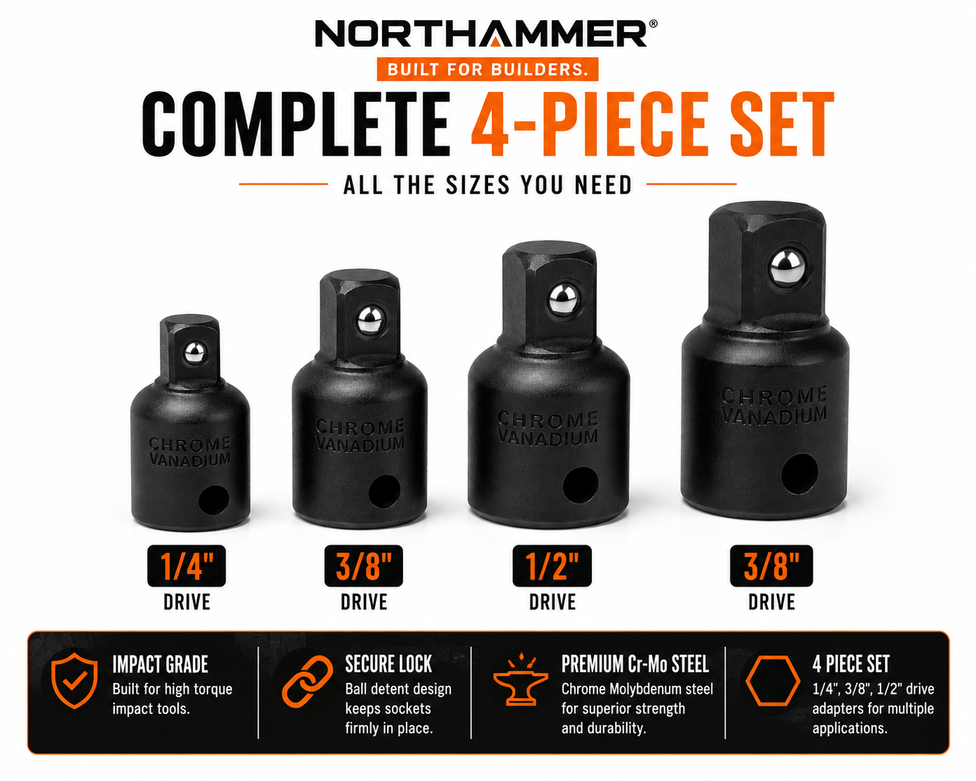 Impact Socket Reducer Set