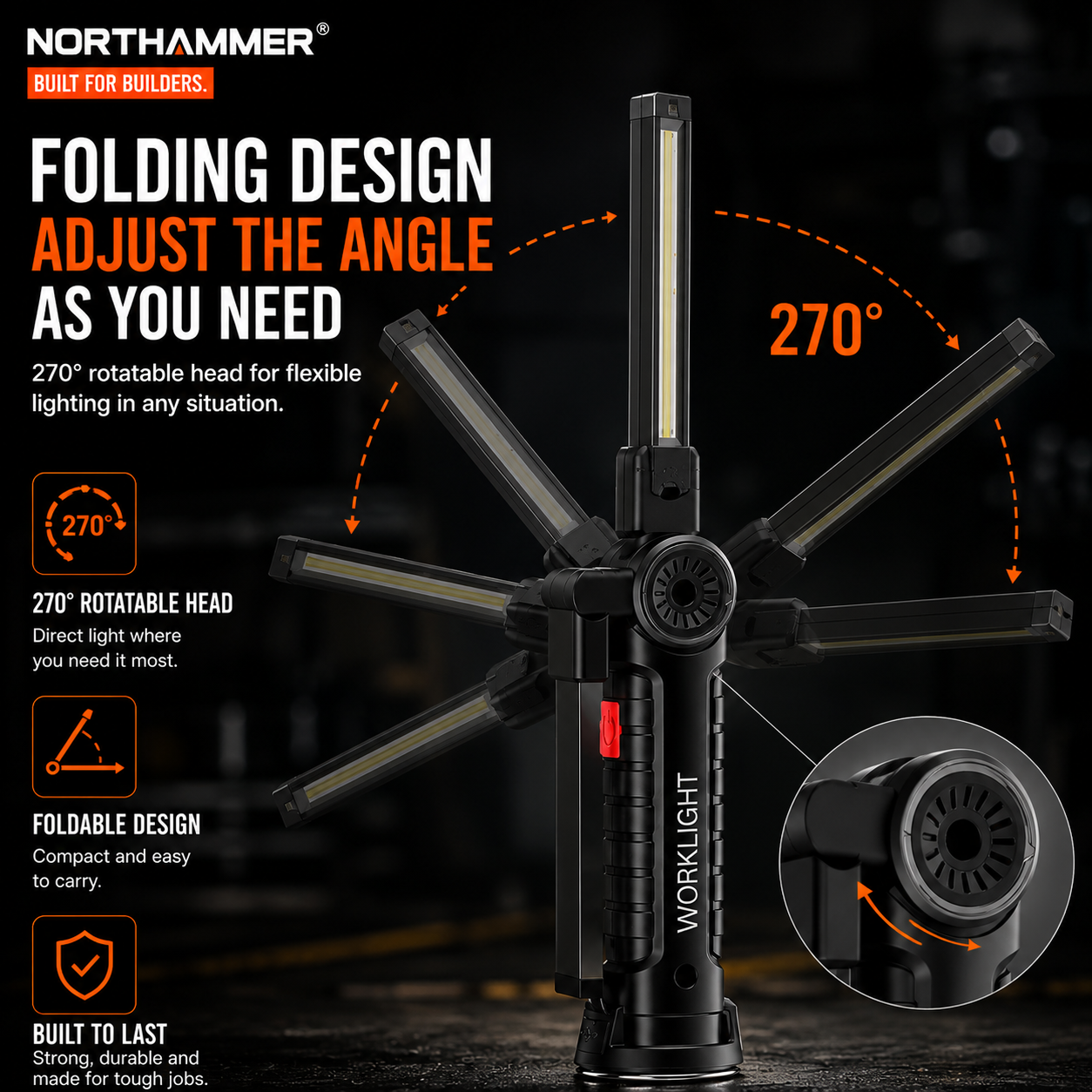 Folding COB Work Light