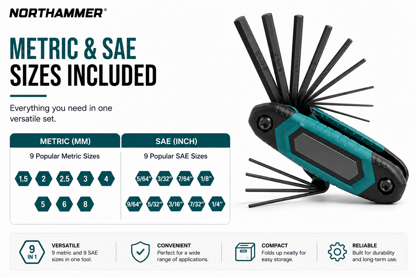 Folding Allen Key Set