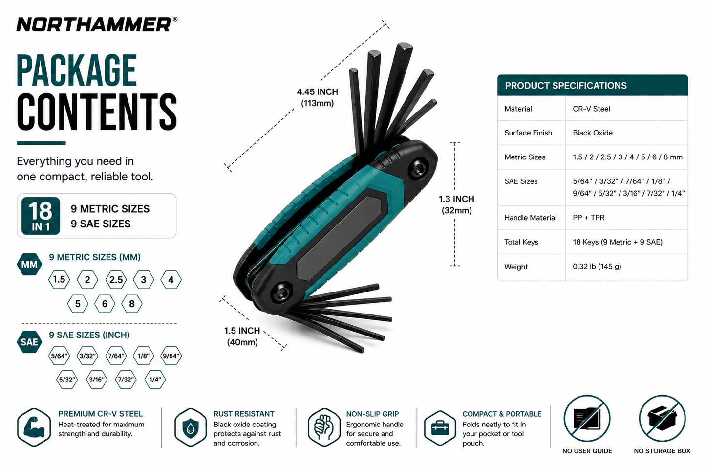 Folding Allen Key Set