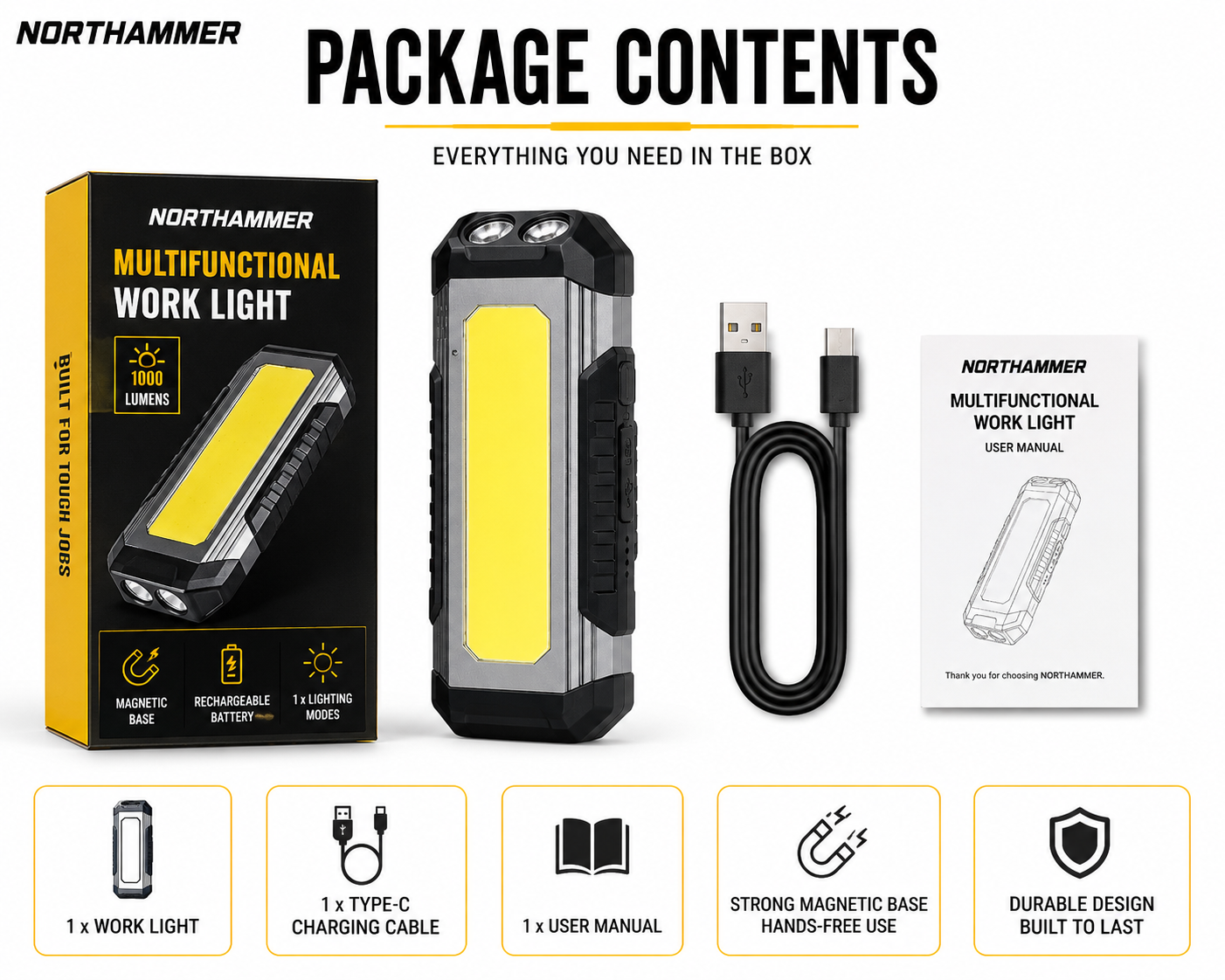 Magnetic LED Work Light