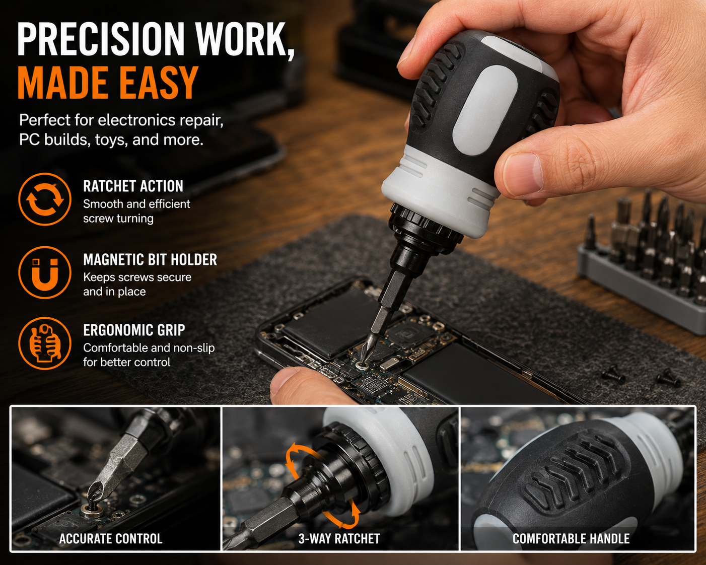 Mini Ratchet Screwdriver Set