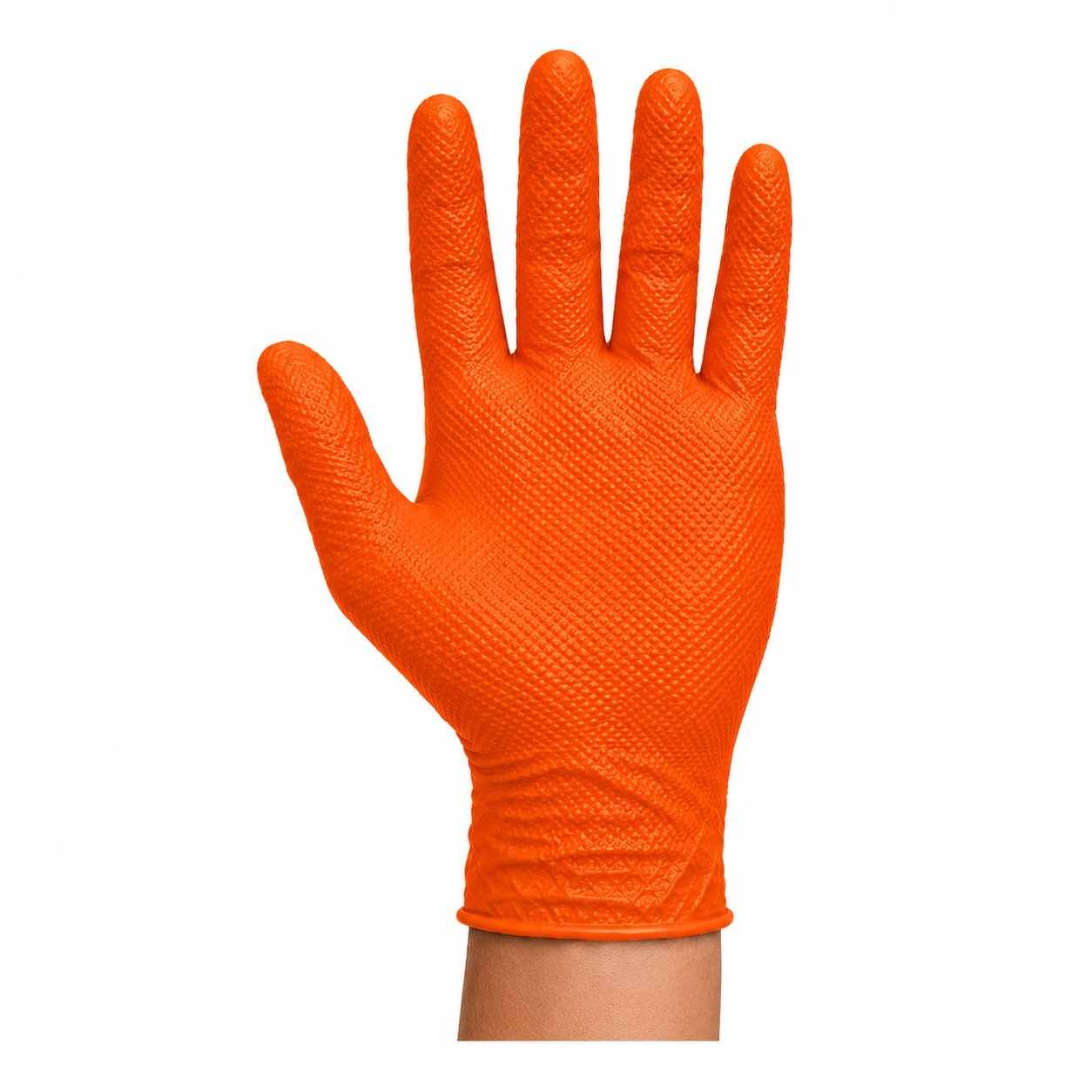 Northammer Heavy-Duty Orange Nitrile Work Gloves