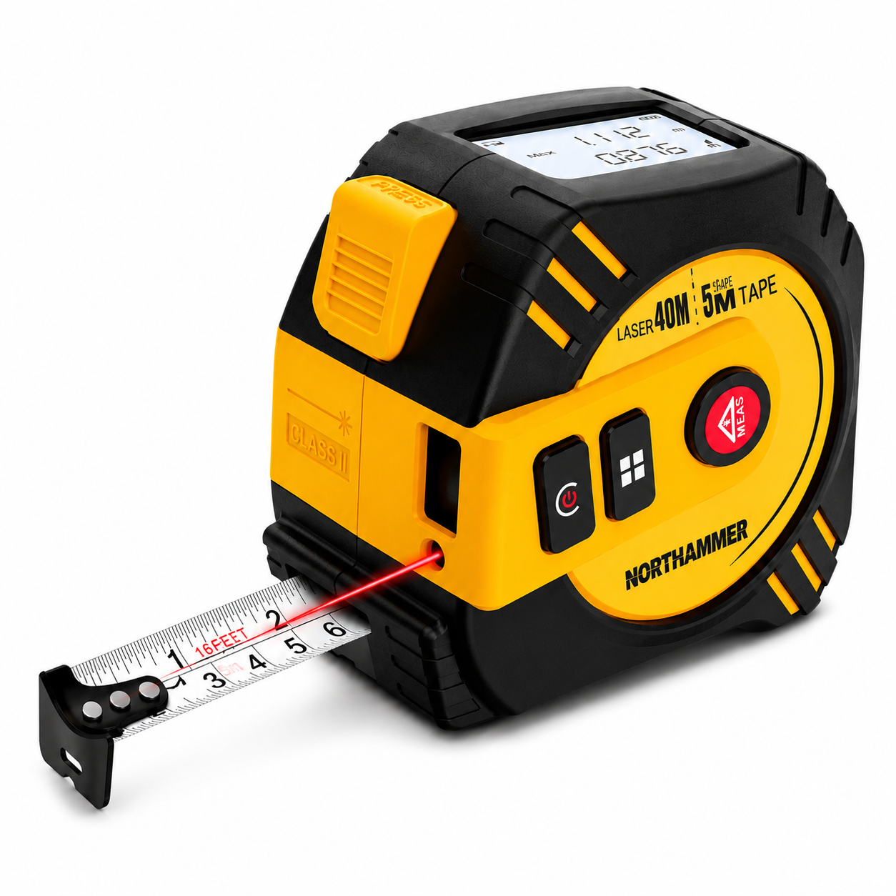 Northammer 2-in-1 Laser Tape Measure with Digital Distance Meter