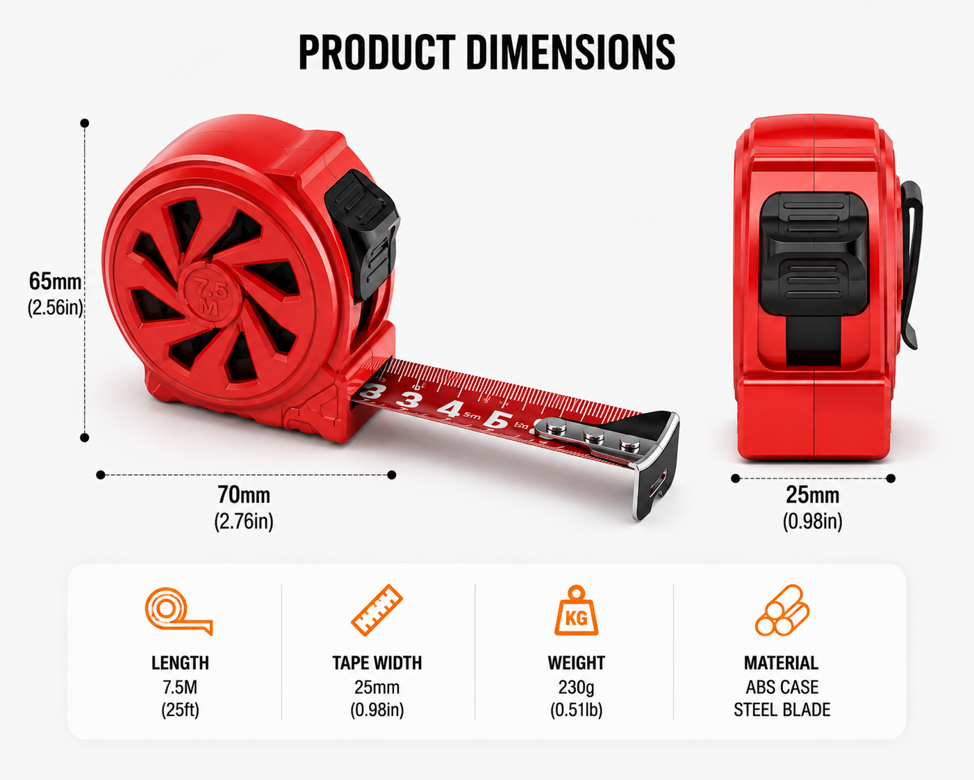 Auto-Lock Tape Measure