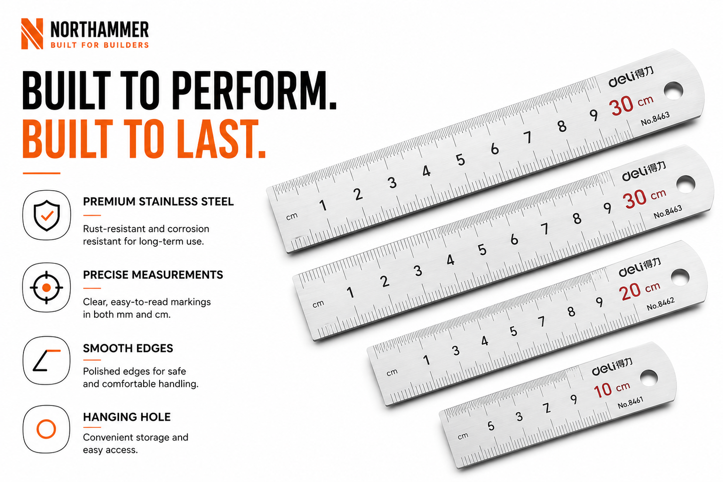 Stainless Steel Ruler Set